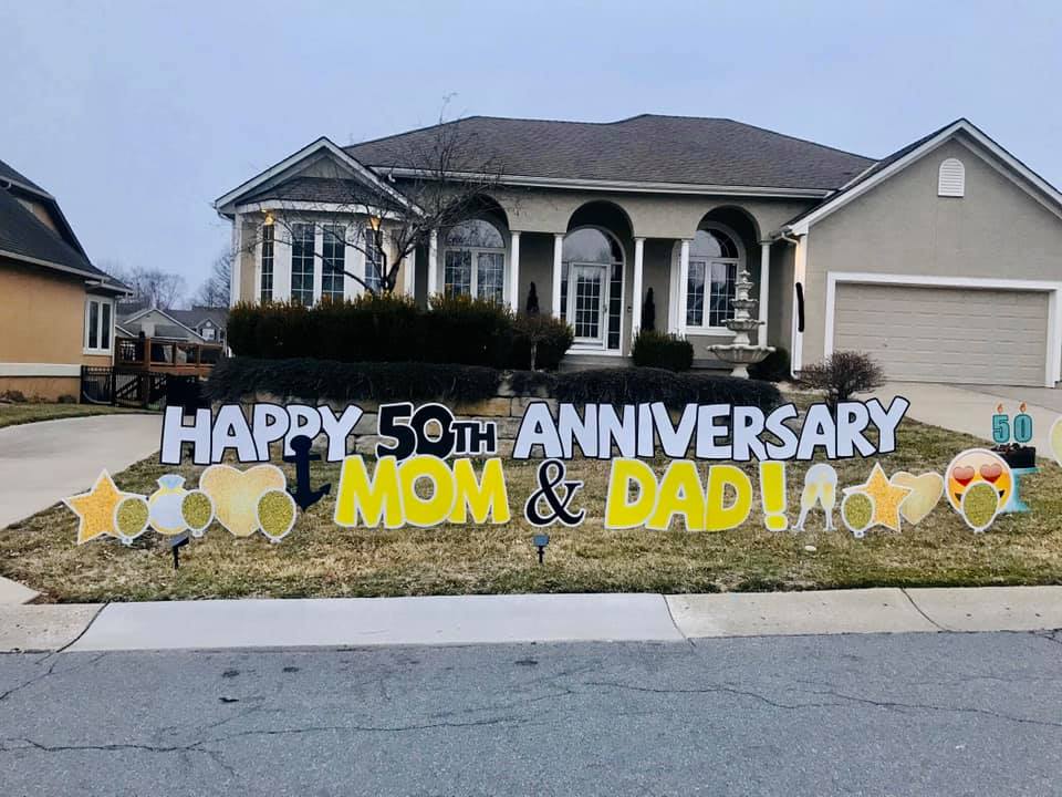 anniversary yard signs
