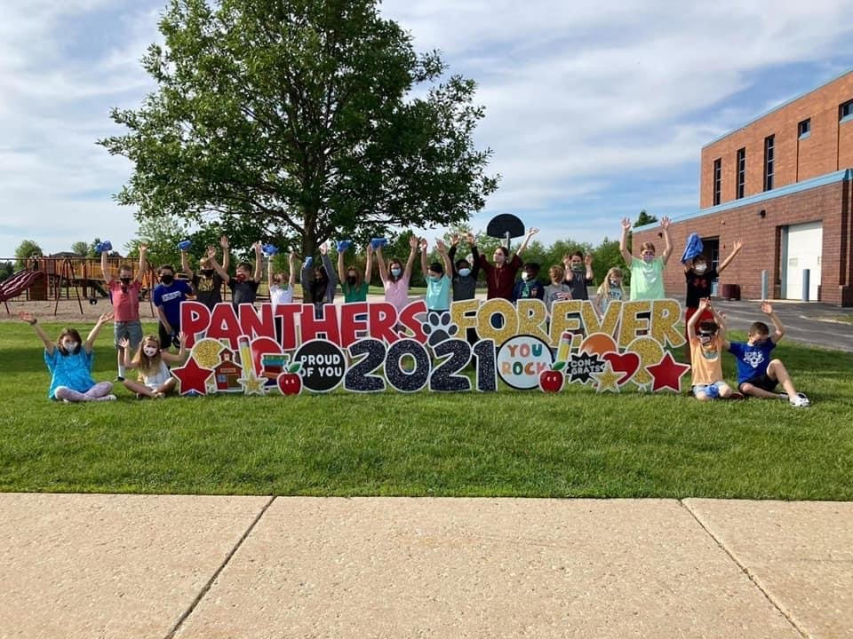 celebrating back to school with parties and yard signs