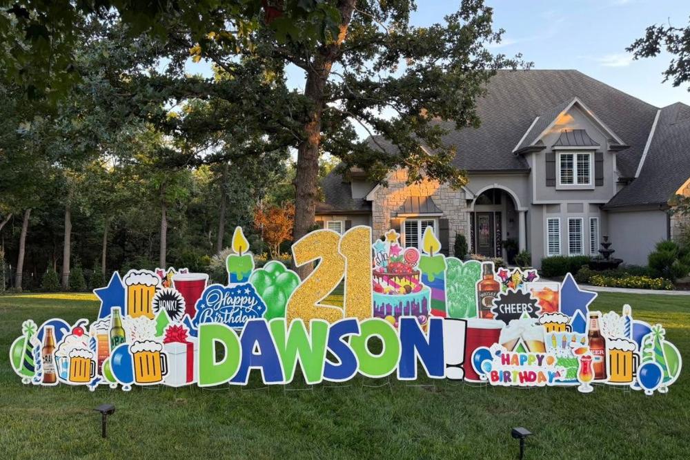birthday morning yard card surprise lsmo