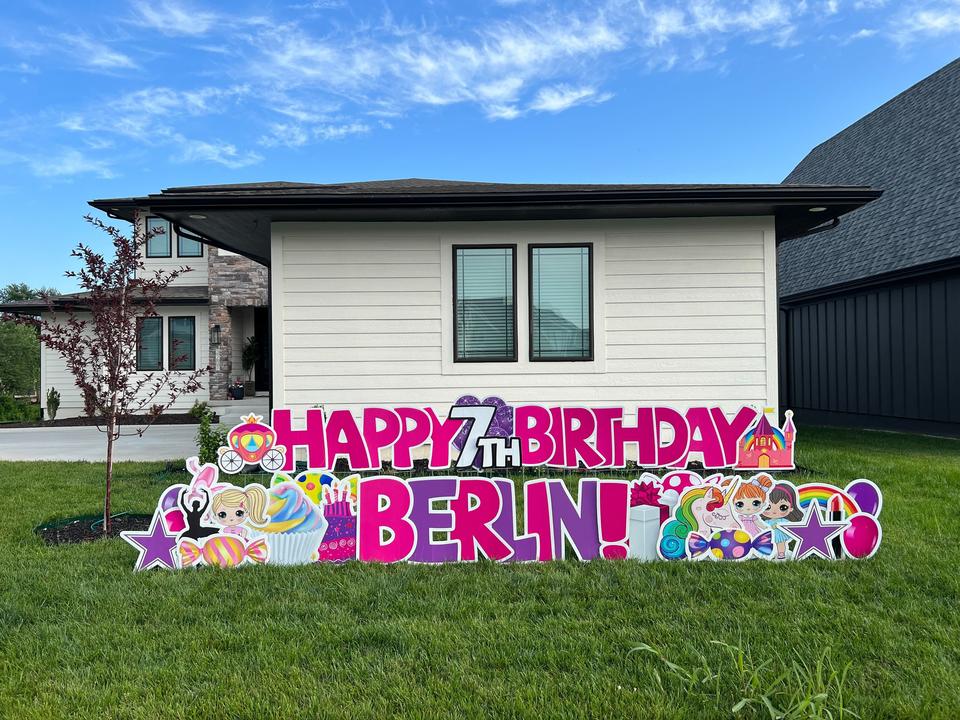 birthday yard signs girls