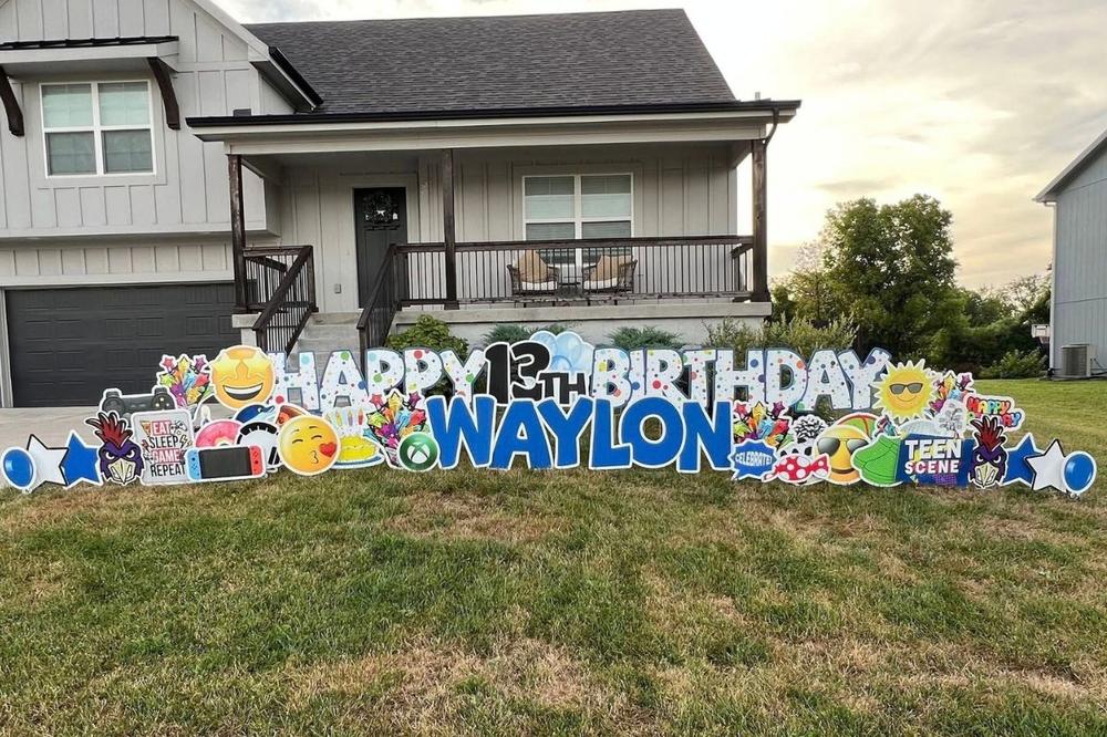 cass co birthday yard signs