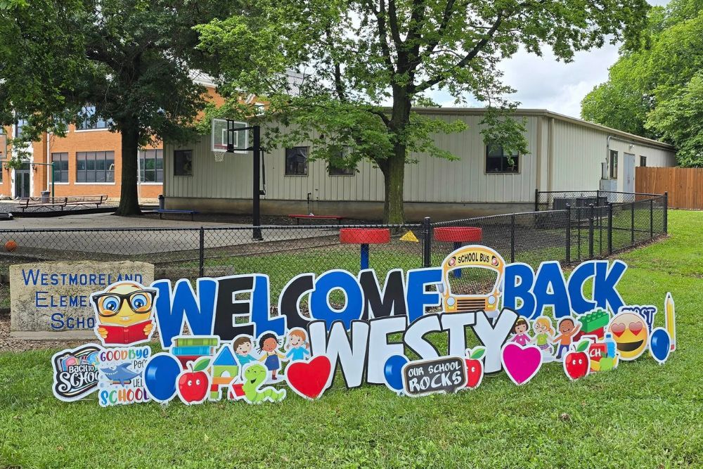 first day of school lawn sign