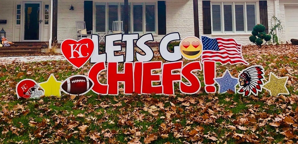 go chiefs yard sign go chiefs yard sign