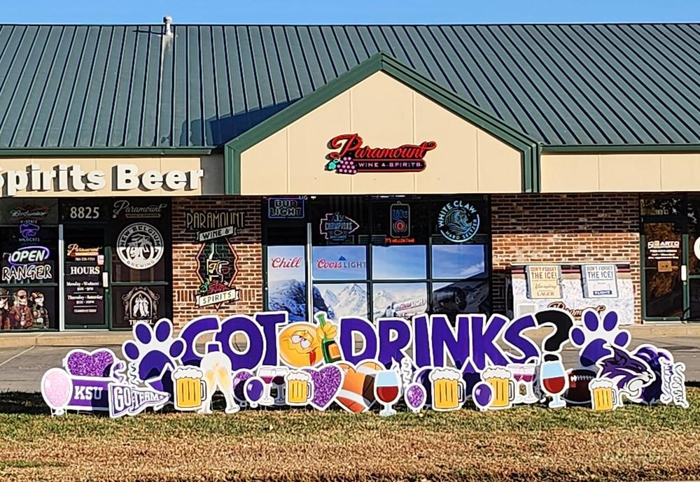 got drinks lawn sign manhattan ks