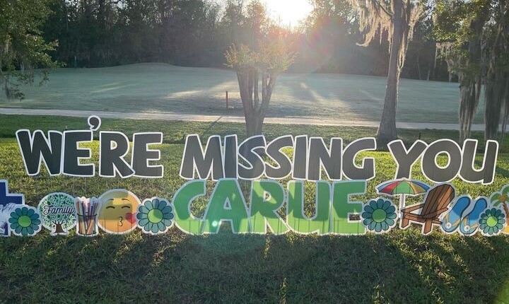 missing you yard sign