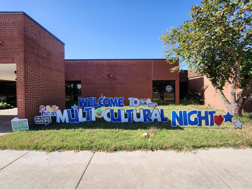 ogden multicultural night lawn sign kansas