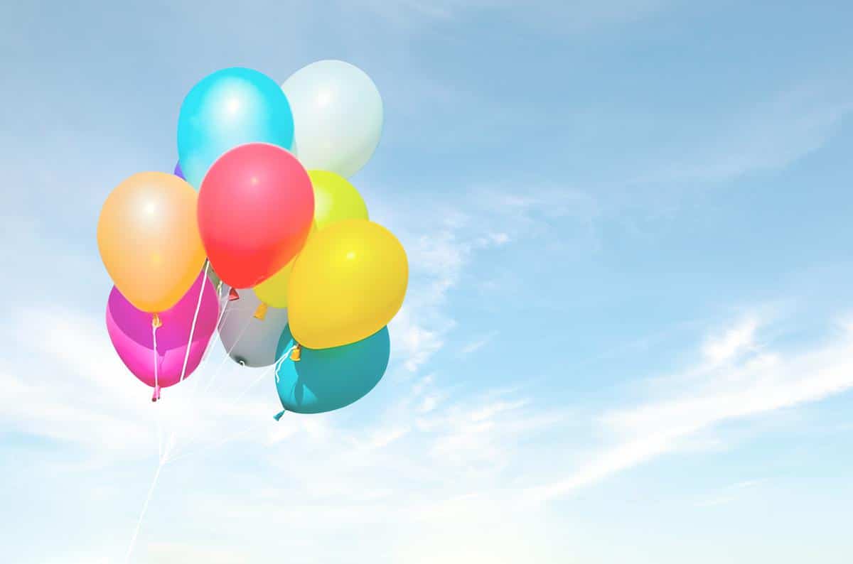 outdoor event space with balloons outdoor event space with balloons