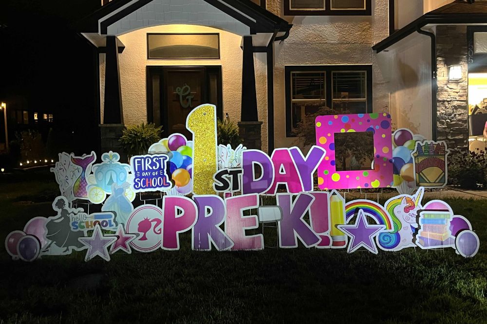 pre-k yard signs