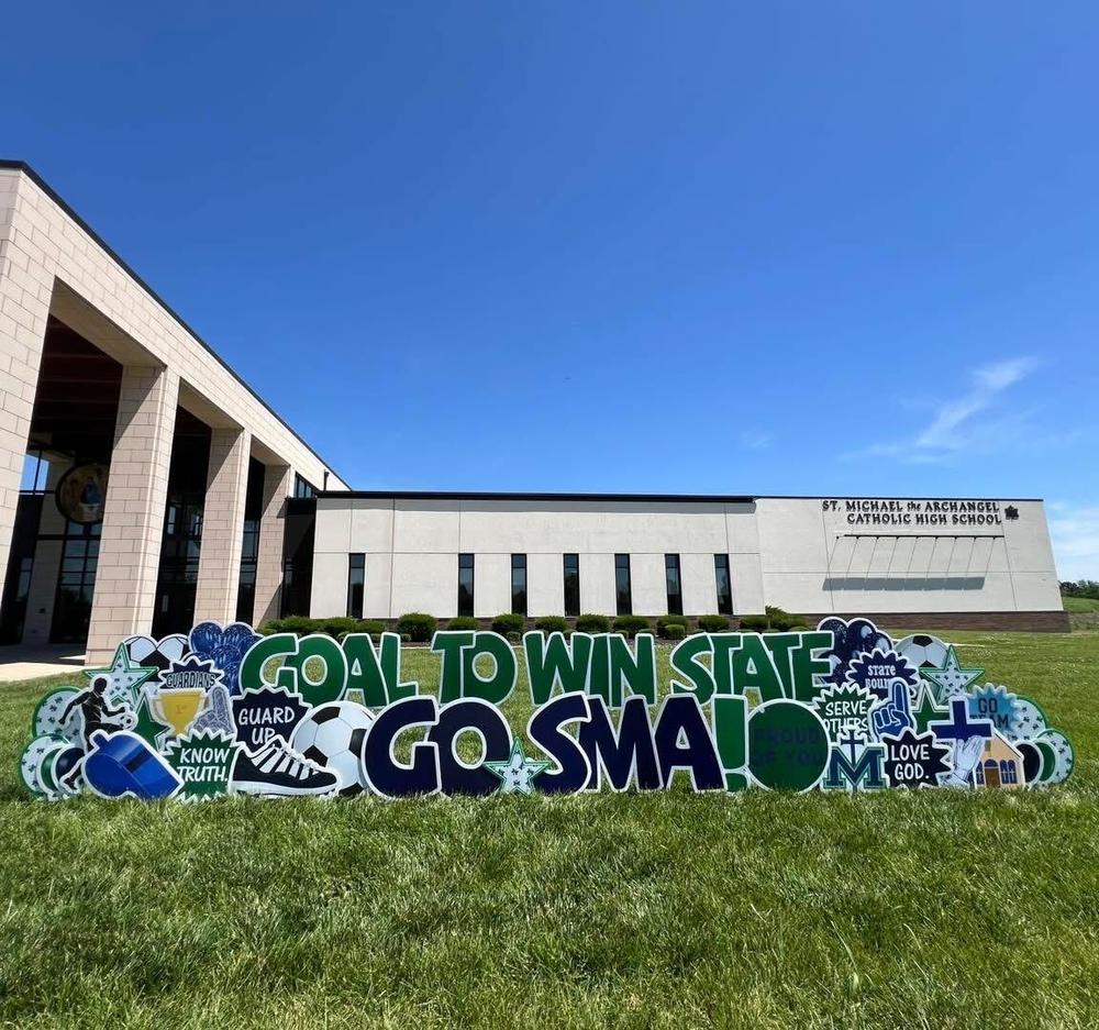 sports yard signs for school