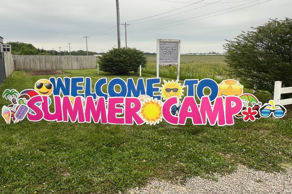 summer camp signage